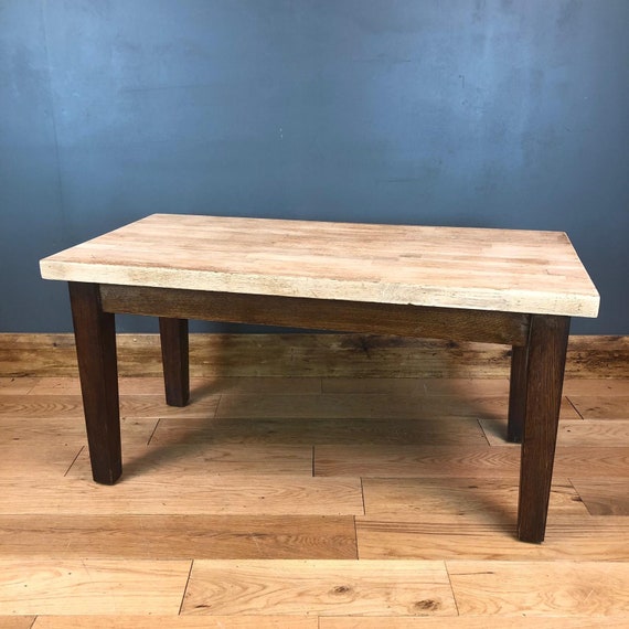 Large Oak Coffee Table Shabby Chic Country Farmhouse Rustic