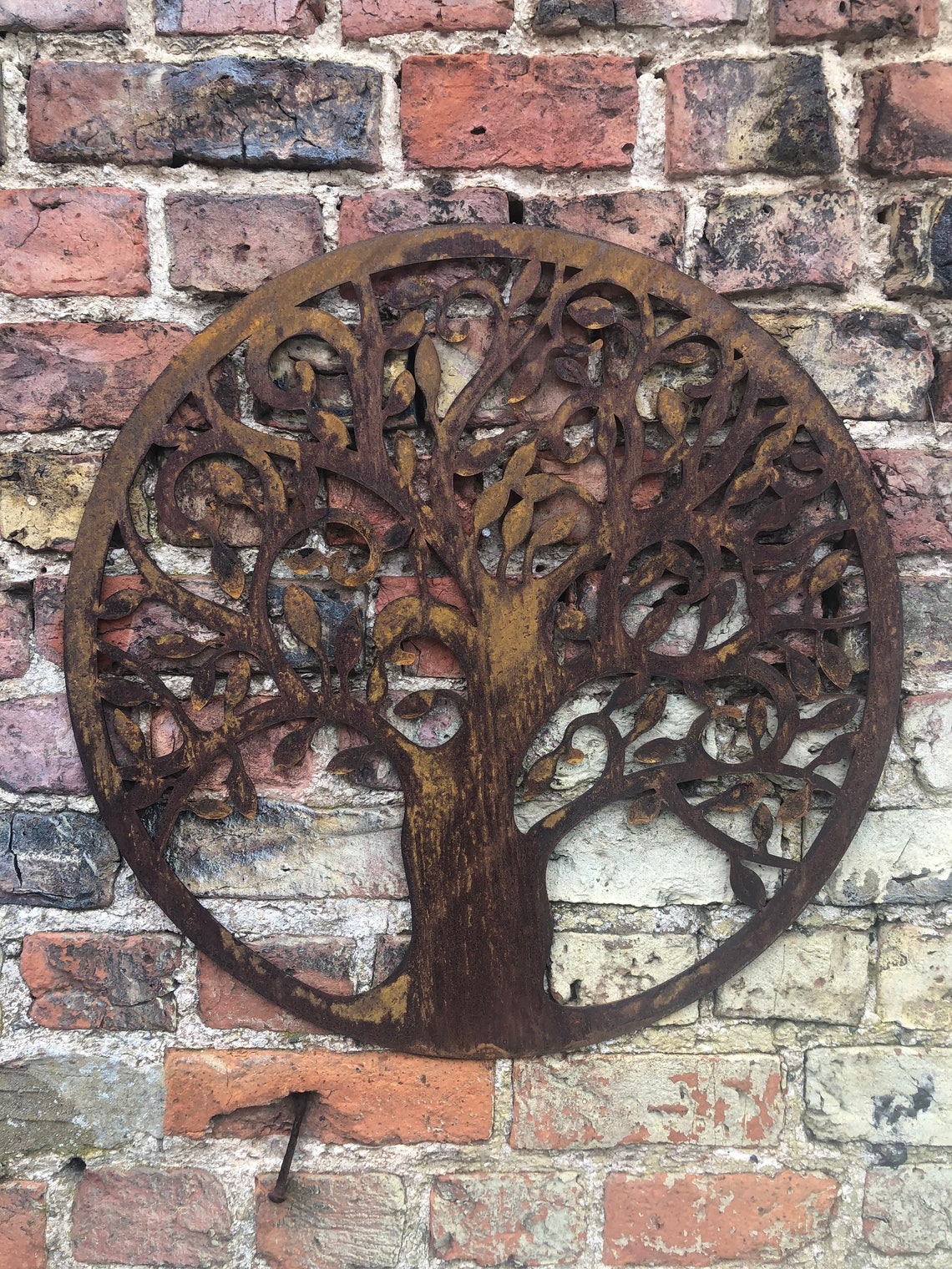 Rusted Rustic TREE OF LIFE Sign Rusty Metal Garden Ornament Etsy