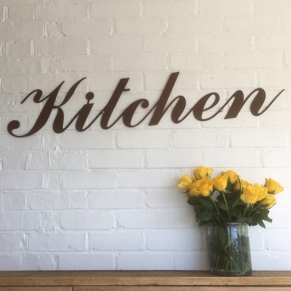 Rusty KITCHEN Lettering Letters Sign Metal Home bar Pub Vintage Wedding