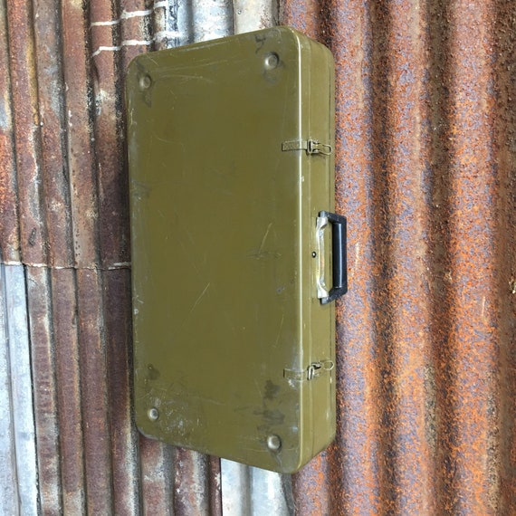 Vintage Military Trunk Box Suitcase Cabinet Cupboard Upcycled Kitchen Bathroom