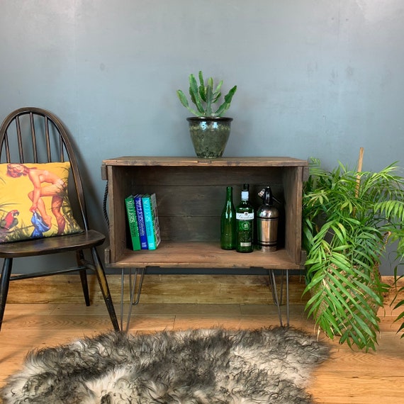 1 Vintage Trunk Chest Rustic Industrial Tv Stand Box Storage Sideboard Table