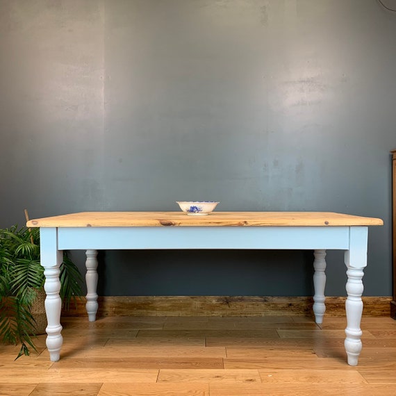 Rustic Rectangle Pine Table Farmhouse Country KItchen Dining Shabby Chic