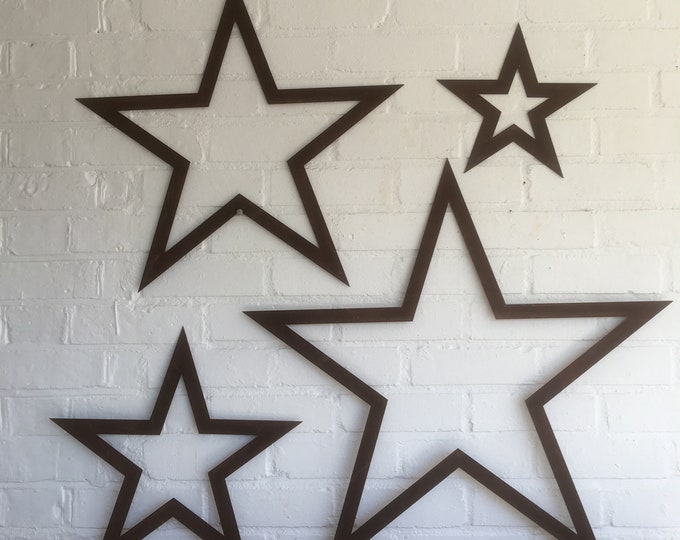 4 rusty metal barn Stars Sign set , metal stars , Shabby Chic signs , Rustic Decoration , House , Home , Garden Feature ,Traditional Vintage
