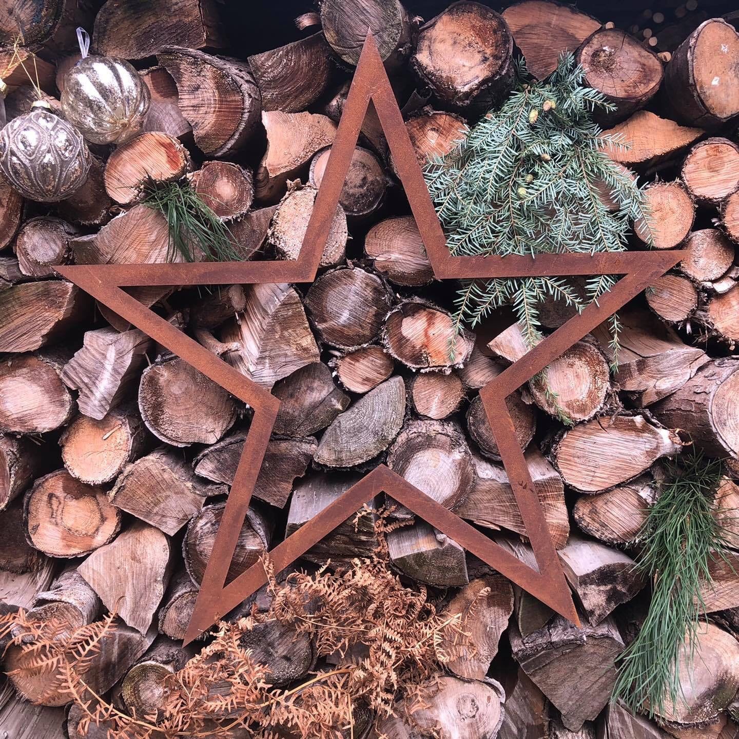 4 Rusty Metal Stars Set Rustic Garden Decoration Rusty Etsy UK