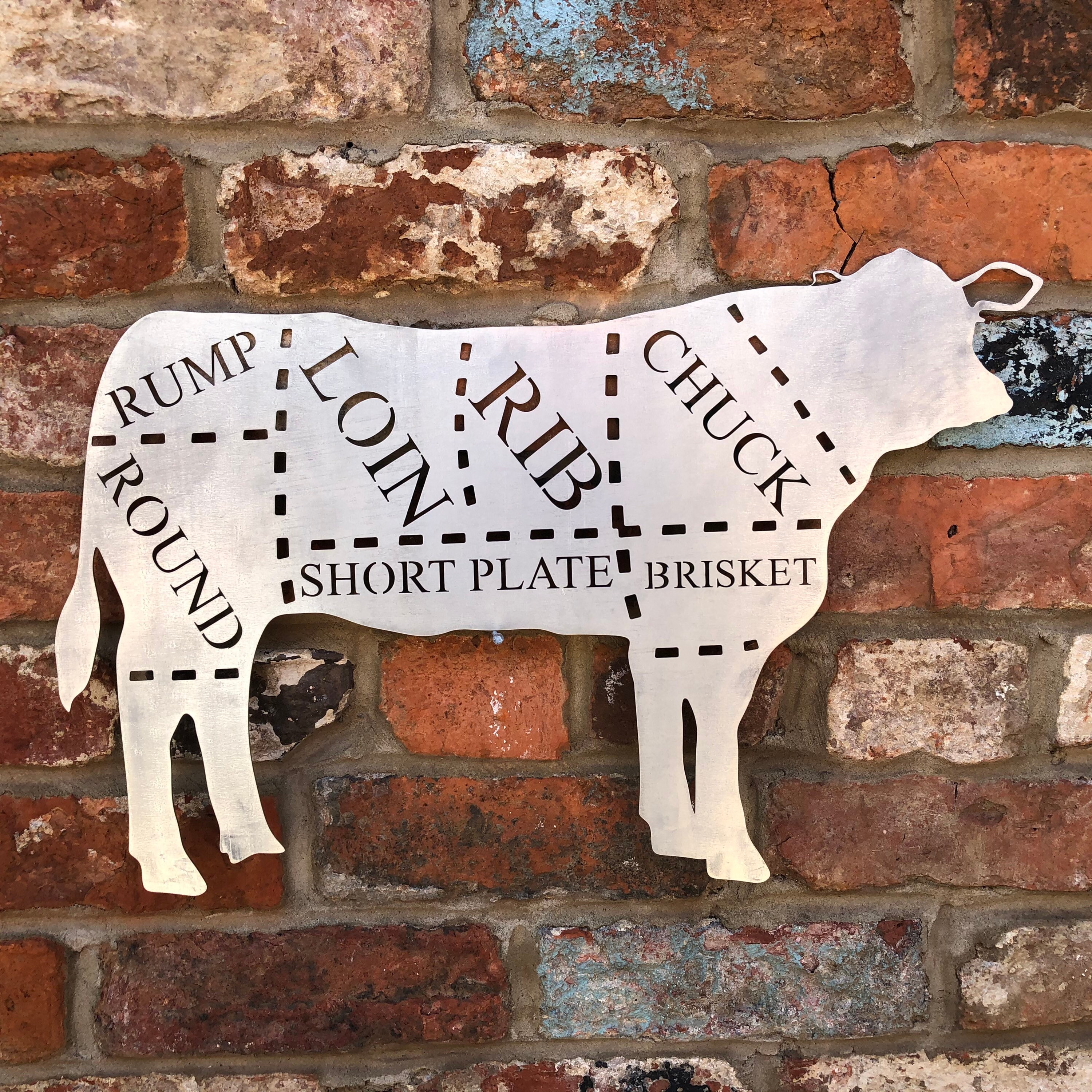 Steel COW Sign Metal Shop Home Sign Garden Ornament Etsy UK