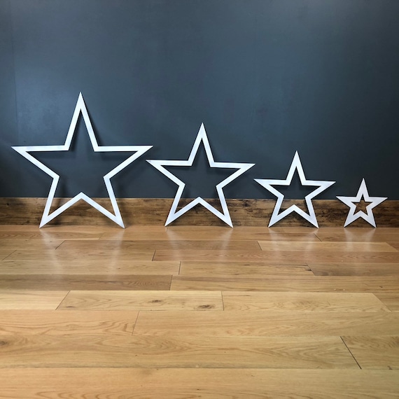 4 Stars Industrial Rusty Sign Metal Shabby Chic Rustic Christmas Decoration