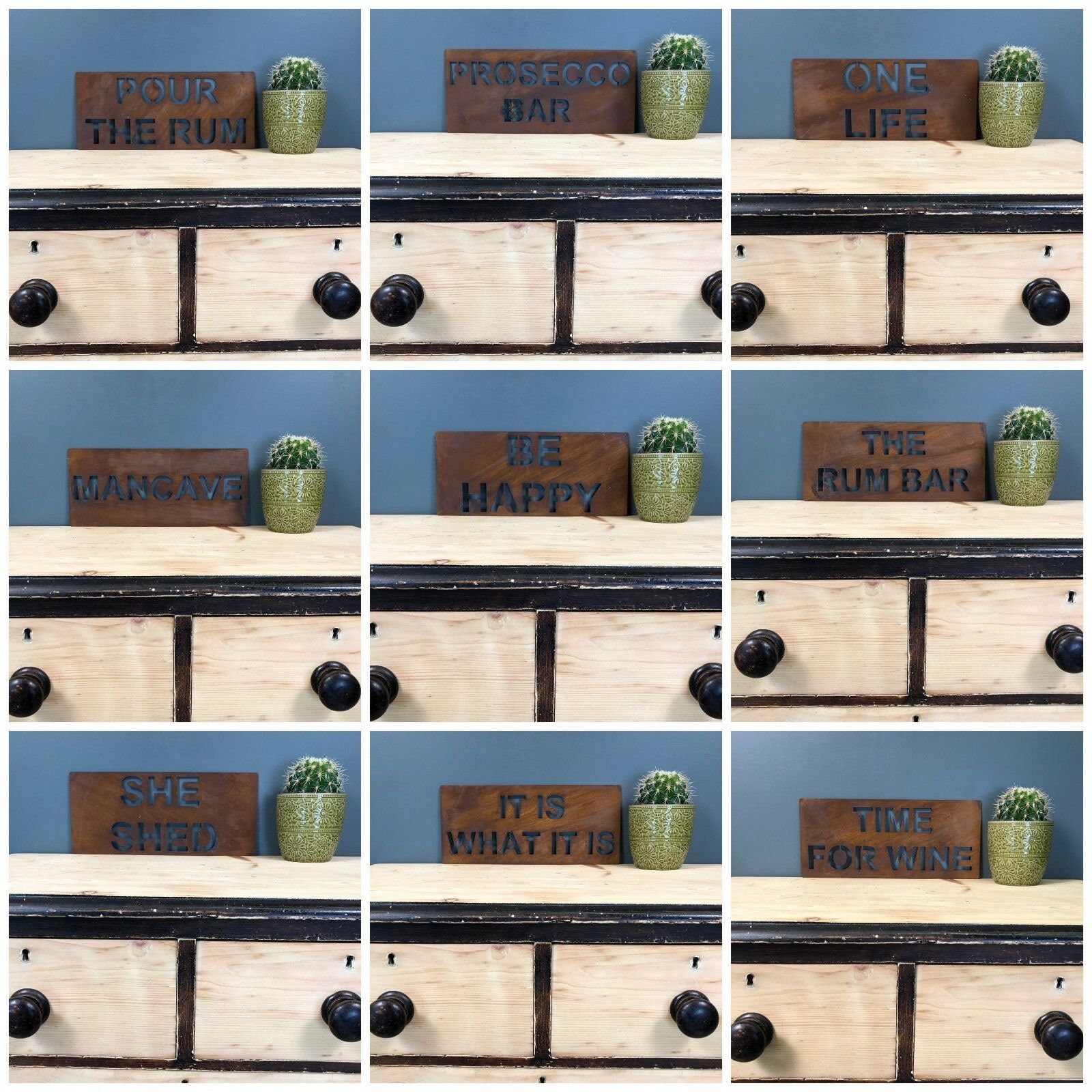Rusty Bar Signs 6 Assorted Rusty Bar Signs 6 Assorted