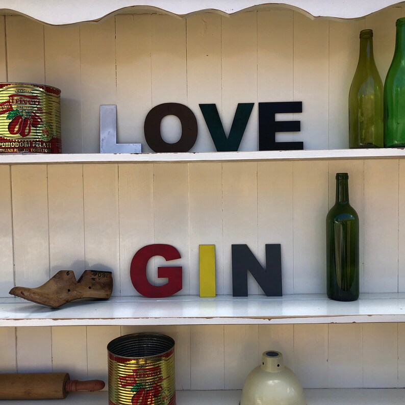 Rusty 5 Coloured Metal Alphabet Letters Shop Signage Etsy UK