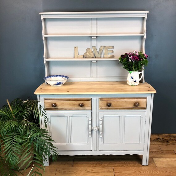 Vintage Ercol Cupboard Welsh Dresser Rustic Sideboard Boho Drawers Painted