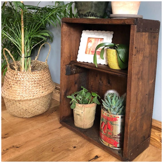 Rustic Reclaimed ammo Box Shelving Wall Unit Shelf Display Vintage Trunk Chest