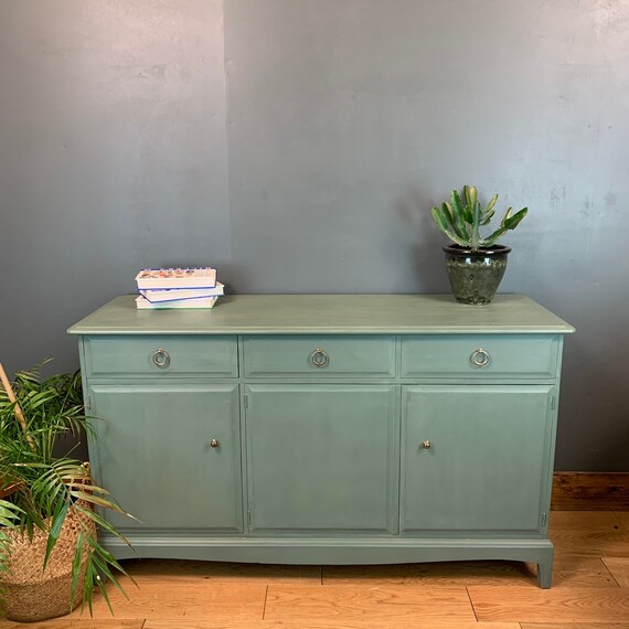 Vintage Stag Cupboard Upcycled Mid Century Sideboard Retro Drawers Cupboard