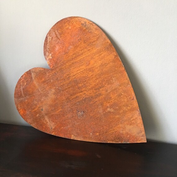12inch Heart Industrial Rusty Lettering Letters Sign Metal Shop Front Home Font