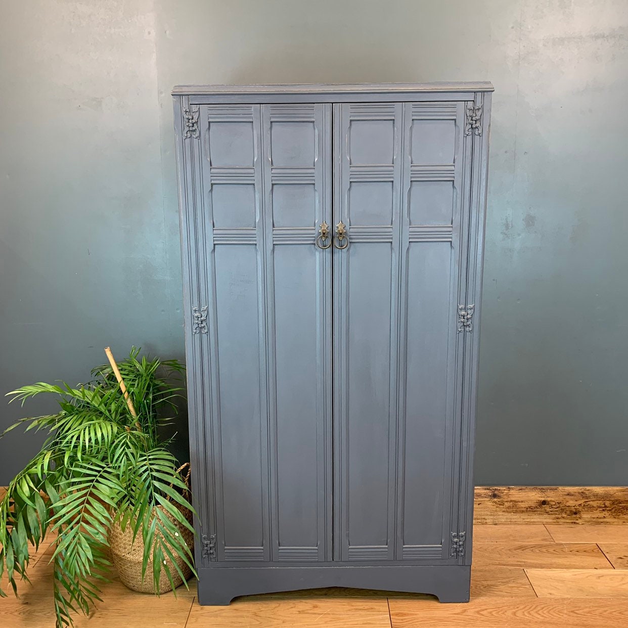 Vintage Upcycled Wardrobe Painted Gentleman S Bedroom Etsy