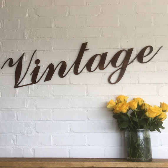 Rusty VINTAGE Lettering Letters Sign Metal Home bar Pub Vintage Wedding