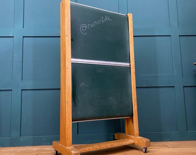 Vintage Small School Blackboard /Retro Roller Blackboard / Revolving/Menu Board / home schooling
