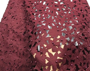 5yards Latest African Lace Fabric 2023 High Quality Lace with Laser Cutting,French Lace Fabric for Wedding dress Nigerian Lace Fabrics M3162