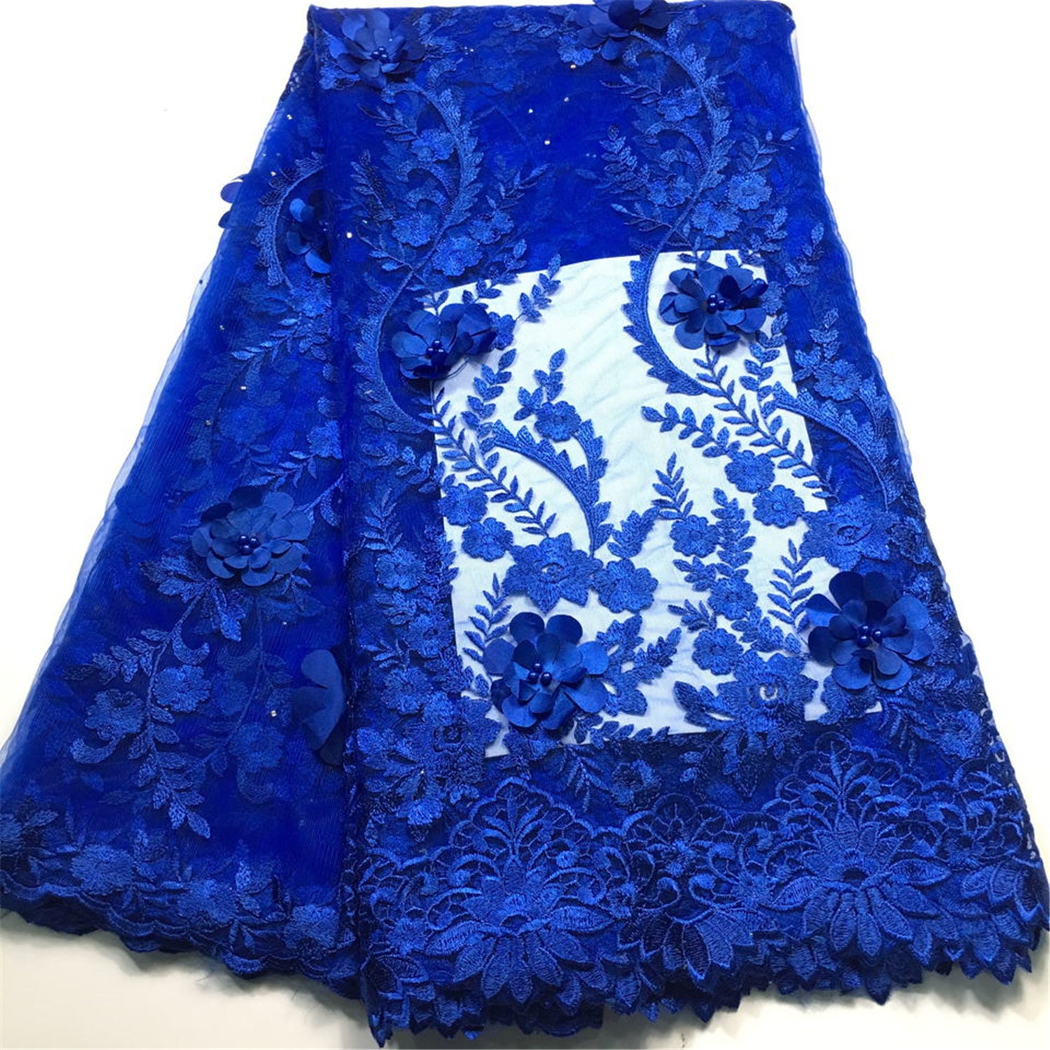 Royal Blue African Lace Fabric 2021 High Quality Lace French Etsy
