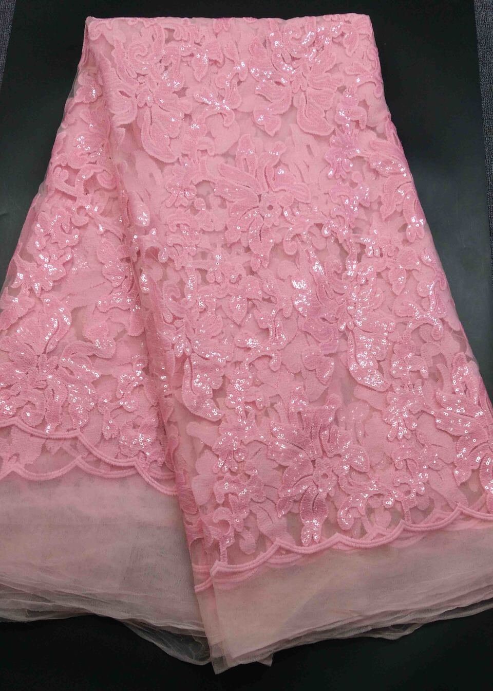 African Lace Fabric With Sequins 2018 Hot Sequin Fabric High Quality ...