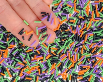 Halloween Mix Polymer Clay Fake Sprinkles for Miniature Dollhouse Candy Cake Decoration