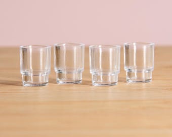 Miniature Plastic Drink Cups: Dollhouse Kitchen Accessories (Set of 4)