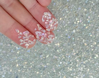 Miniature Crushed Ice for Dollhouse Ice Chest, Resin Crafts, Polymer Clay Food 1:12 Scale