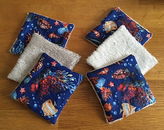 Lingettes lavables lingettes bébé  coton démaquillant tissu coton et éponge bambou