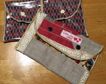card case, small wallet, coated fabric wallet