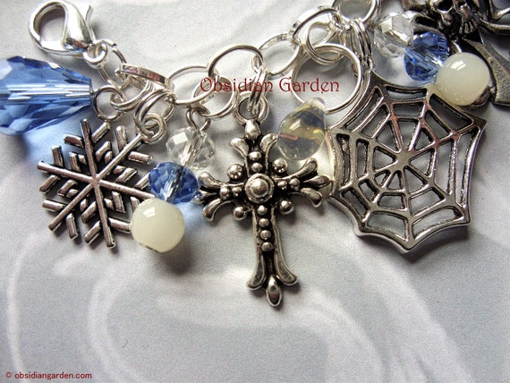 ANASTASIA Gothic Hand Made Original Ice Blue Charm Bracelet - Etsy