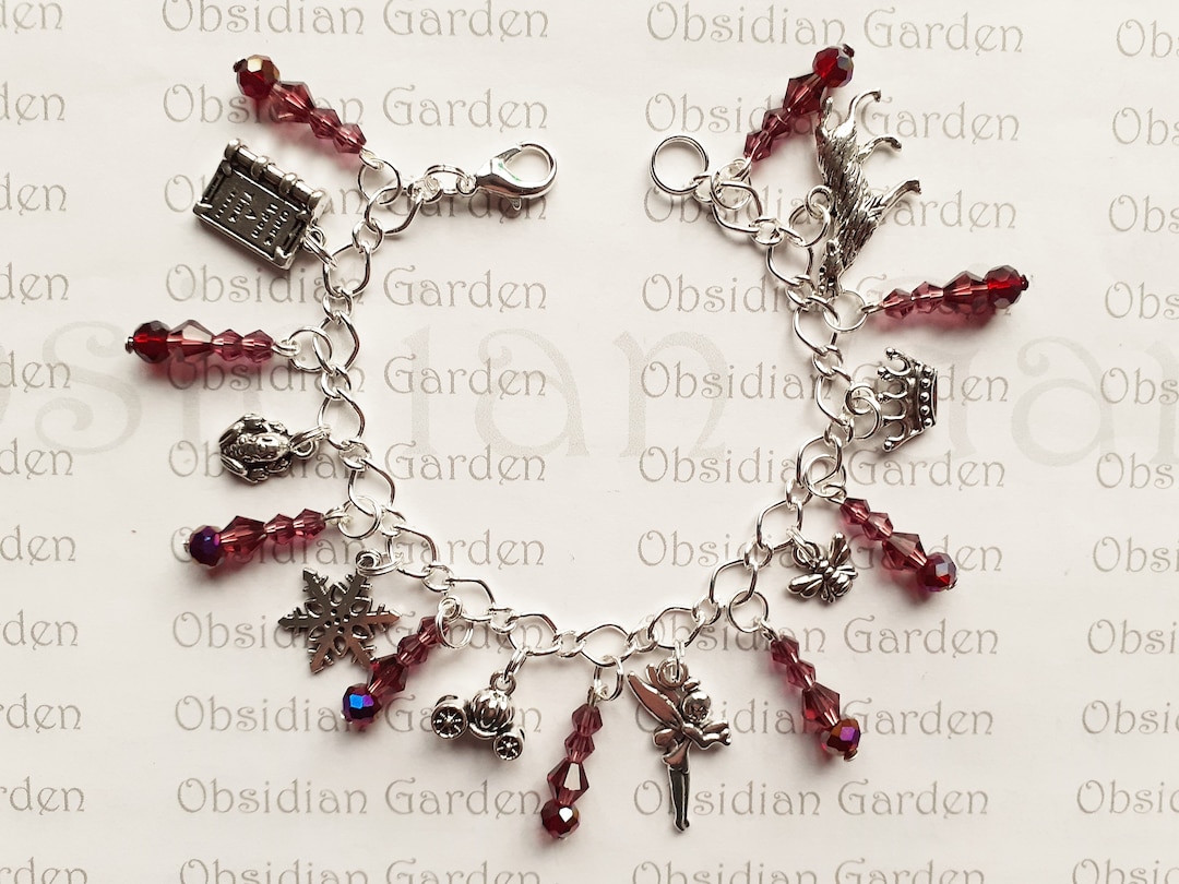 Dark Rose Brothers Grimm Hand Made Fairytale Charm Bracelet Etsy