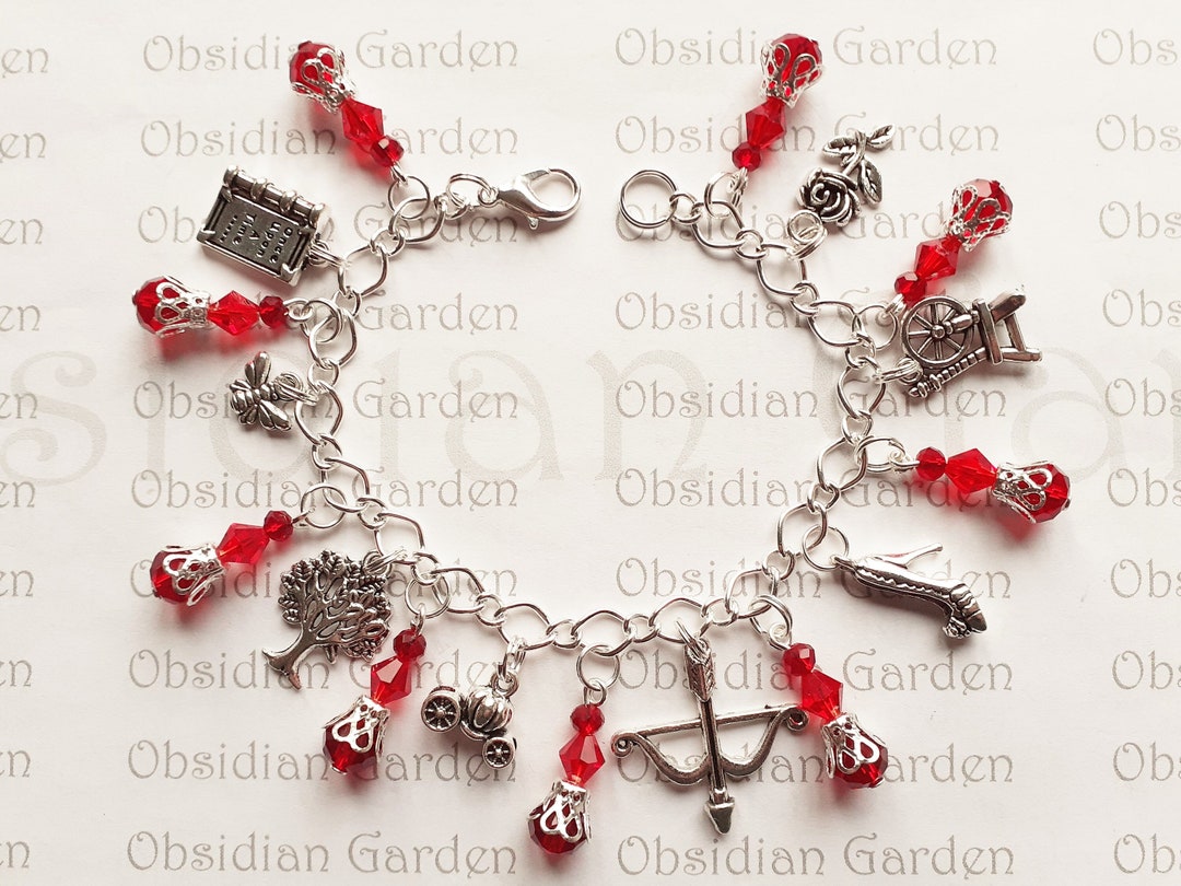 Red Capped Brothers Grimm Hand Made Fairytale Charm Bracelet Etsy