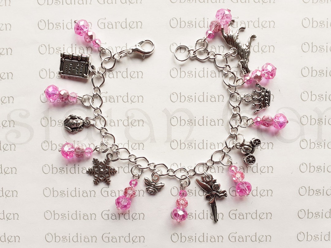 Mid Pink Brothers Grimm Hand Made Fairytale Charm Bracelet Etsy