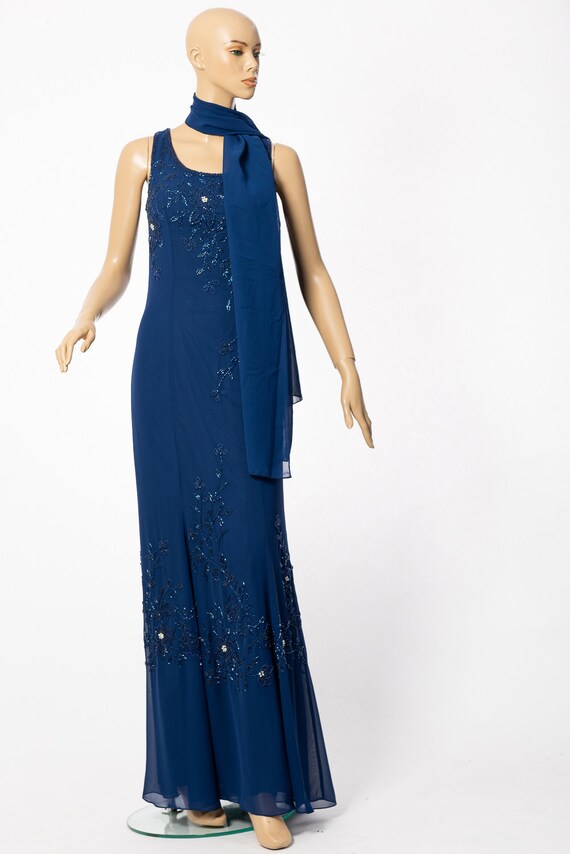 formal dress with scarf