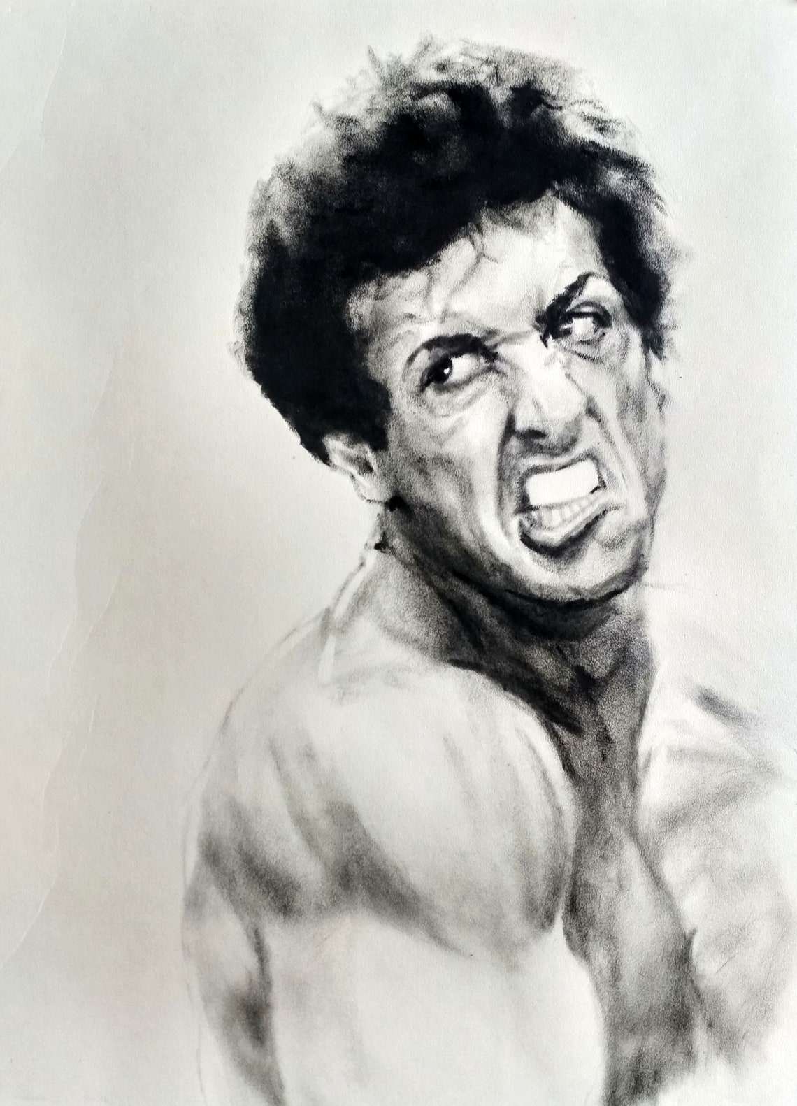 Rocky Original drawing Portrait Sports Boxing Etsy