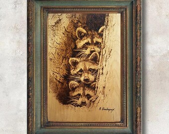 Original Artwork Animal Portrait, Wood Art Anniversary Gift, Wooden Wall Art, Unique Wall Art Soulmate Drawing. Art for sale gallery wall