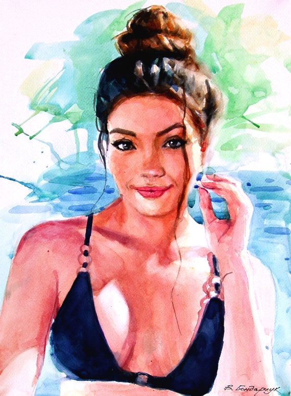 Beautiful cheap watercolor painting