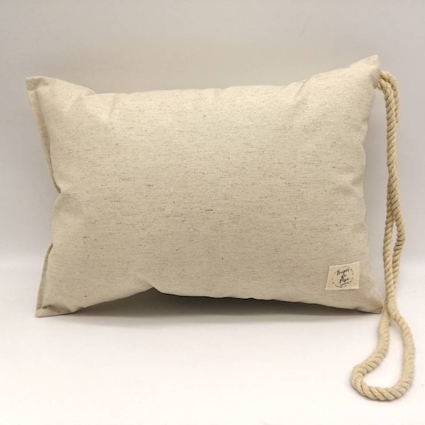 Oreiller de plage hydrofuge, oreiller d’été beige, portugais, coussin de plage, oreiller de piscine