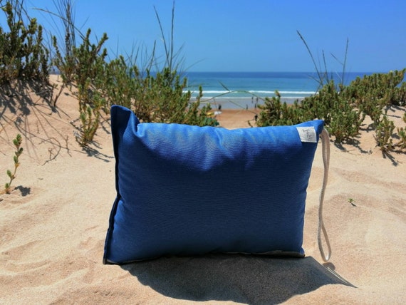 Almohada azul impermeable para playa y piscina almohada de verano