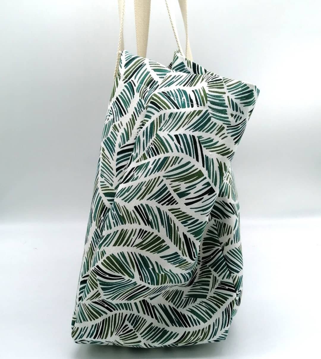 Big Green Leaves Bag Etsy