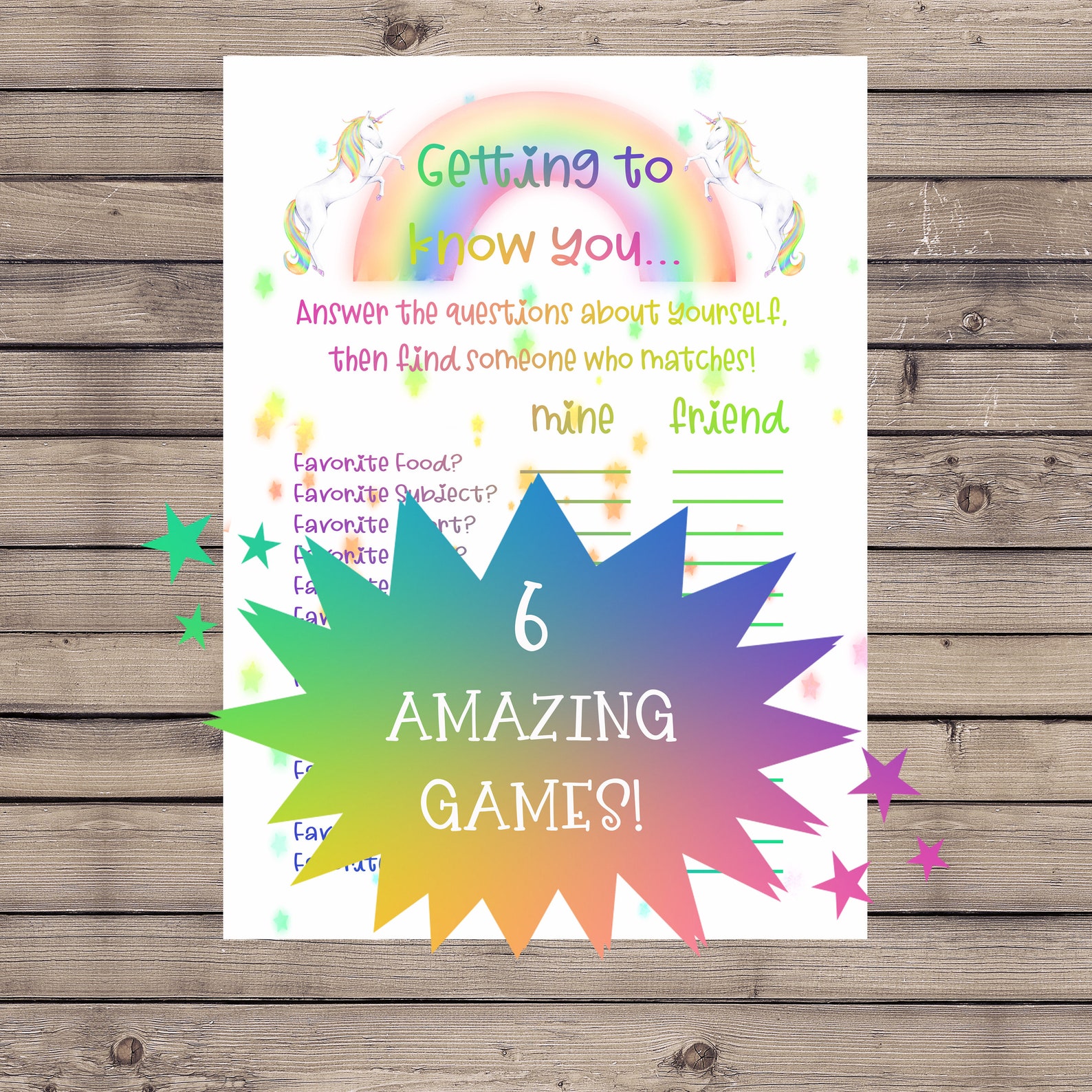 Printable Unicorn Party Games Unicorn Party Games Unicorn - Etsy