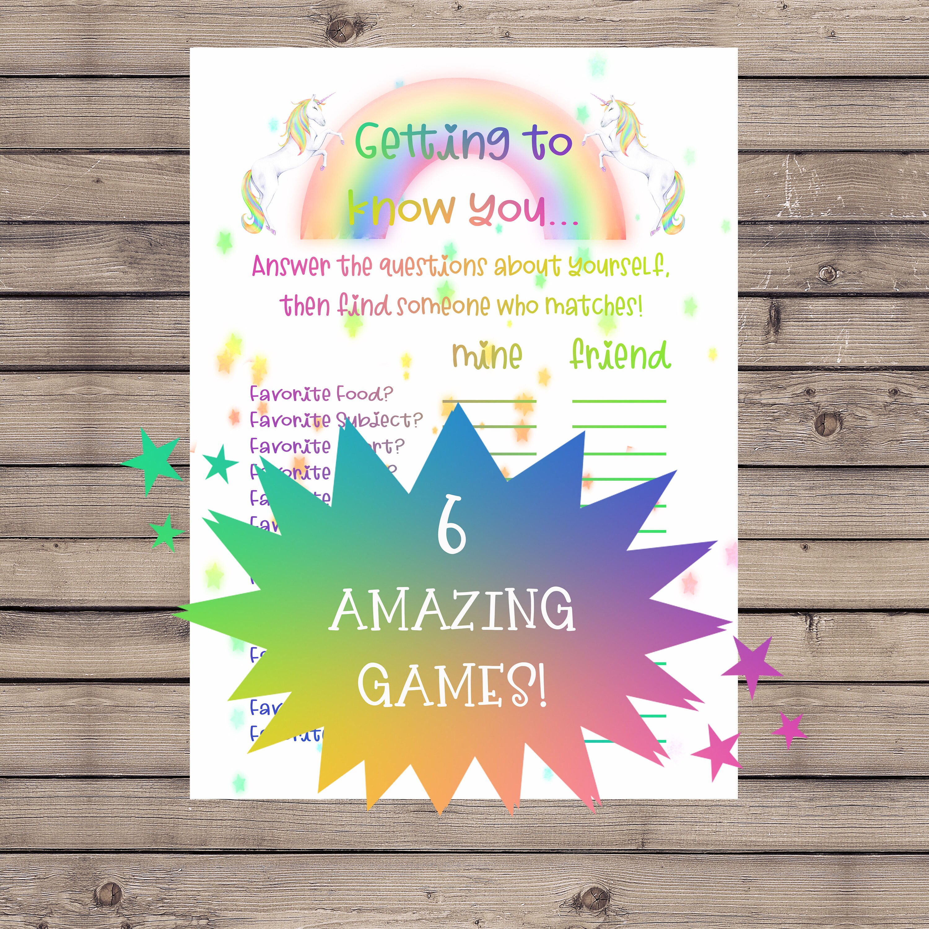printable unicorn party games unicorn party games unicorn etsy
