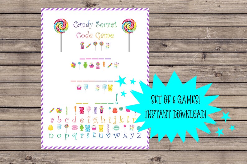 Candy Party Games Candy Birthday Party Game Bundle Digital Etsy