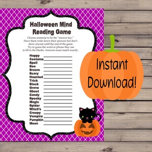 Printable Halloween Game Instant Download Halloween Party - Etsy