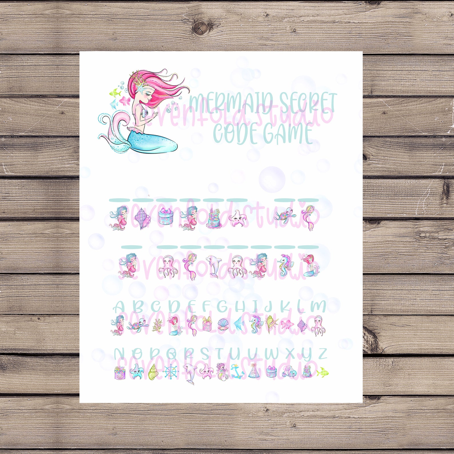 Printable Mermaid Games, Printable Party Games, Mermaid Game Bundle ...