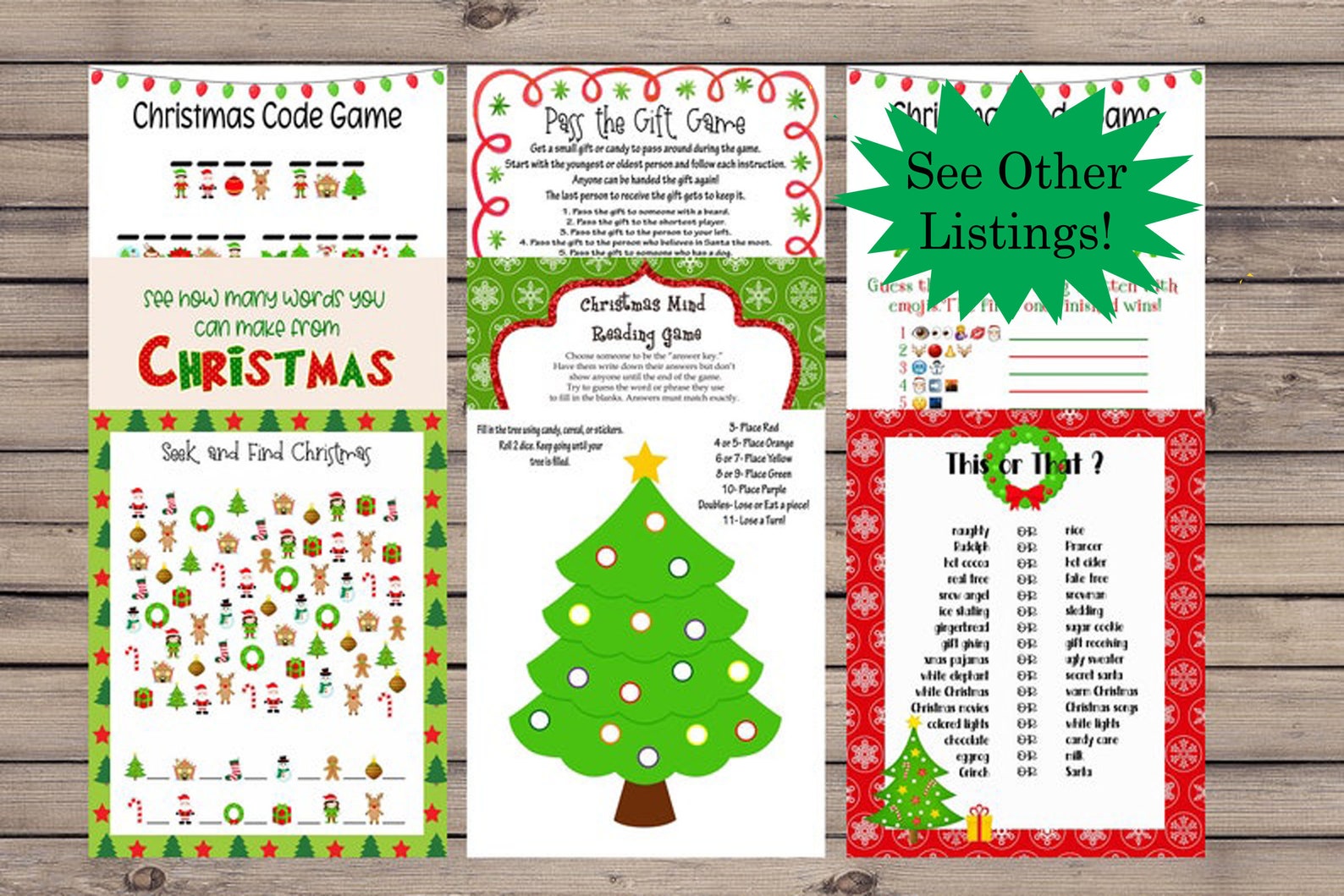 Christmas Game Pass the Gift Game Gift Exchange Game - Etsy