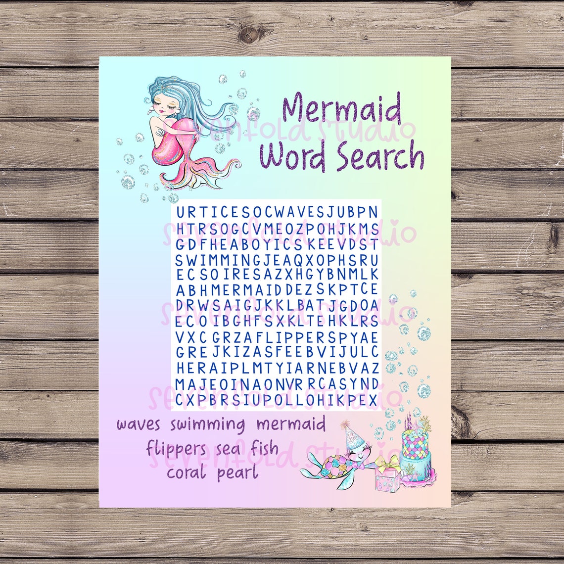 Printable Mermaid Games Printable Party Games Mermaid Game - Etsy