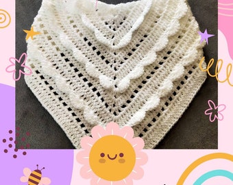 ** tricoté à la main sur commande ** BABY Châle circulaire Baptême Baptême Châle ** tricoté à la main sur commande ** BABY Châle circulaire Baptême Baptême Châle