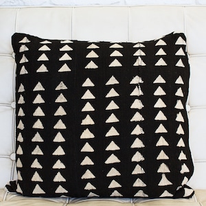 Black  Mudcloth Pillow