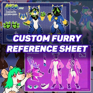 Custom Furry Character Reference sheet
