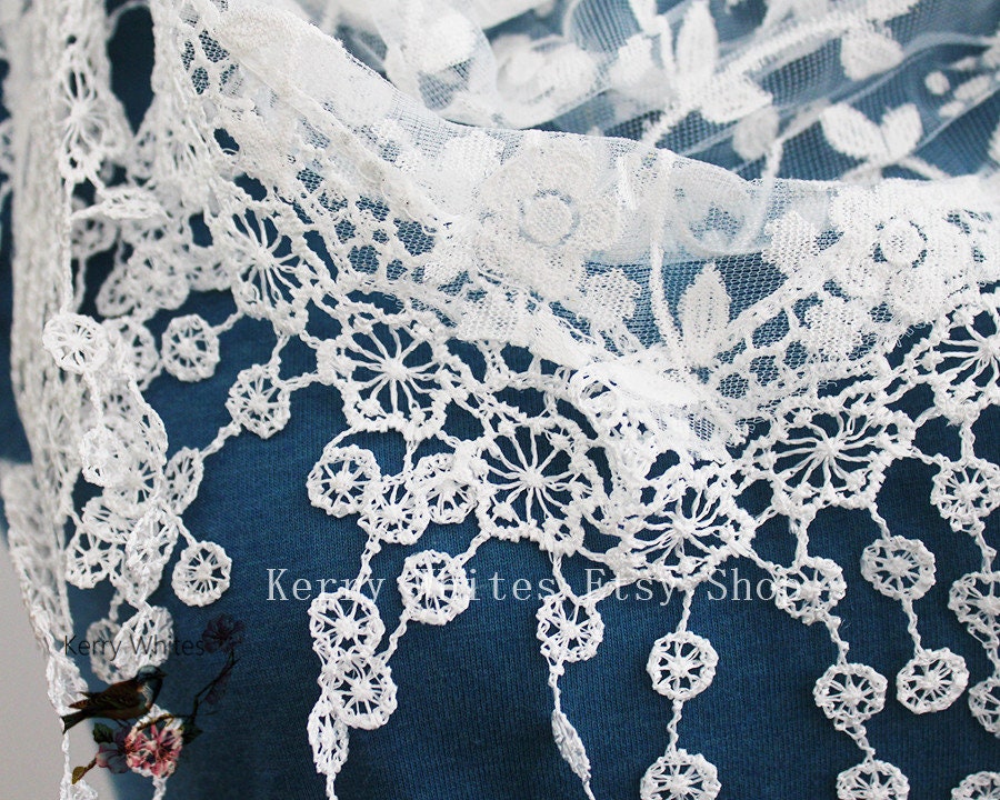 Leather Scarf - White