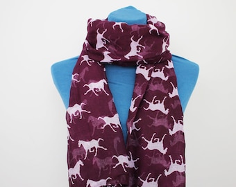 Horse Scarf - Blue